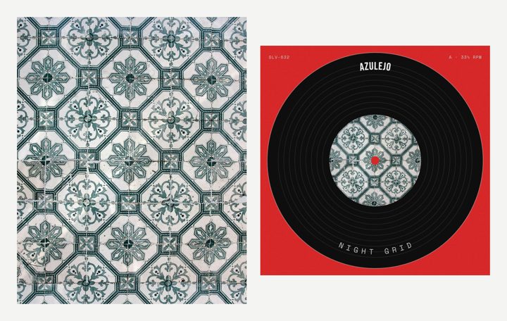 Bathroom tiles photo and the Reggae cover Sleevo made from it
