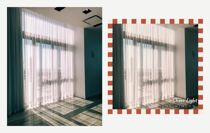 Curtains photo and the Folk cover Sleevo made from it